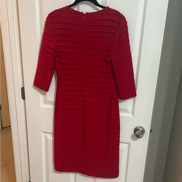 Adrianna Papell Red Quarter Sleeve Dress - Picture 4 of 4